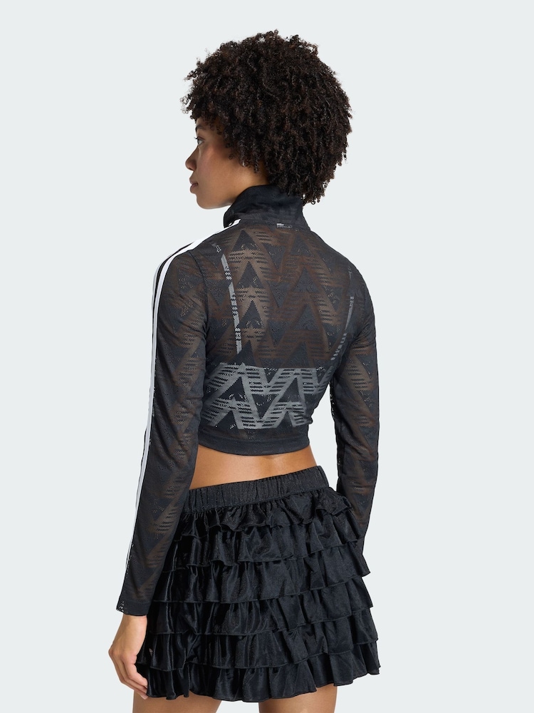 adidas Originals Black Firebird Classic Lace Track Top - Image 2 of 5