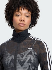 adidas Originals Black Firebird Classic Lace Track Top - Image 4 of 5