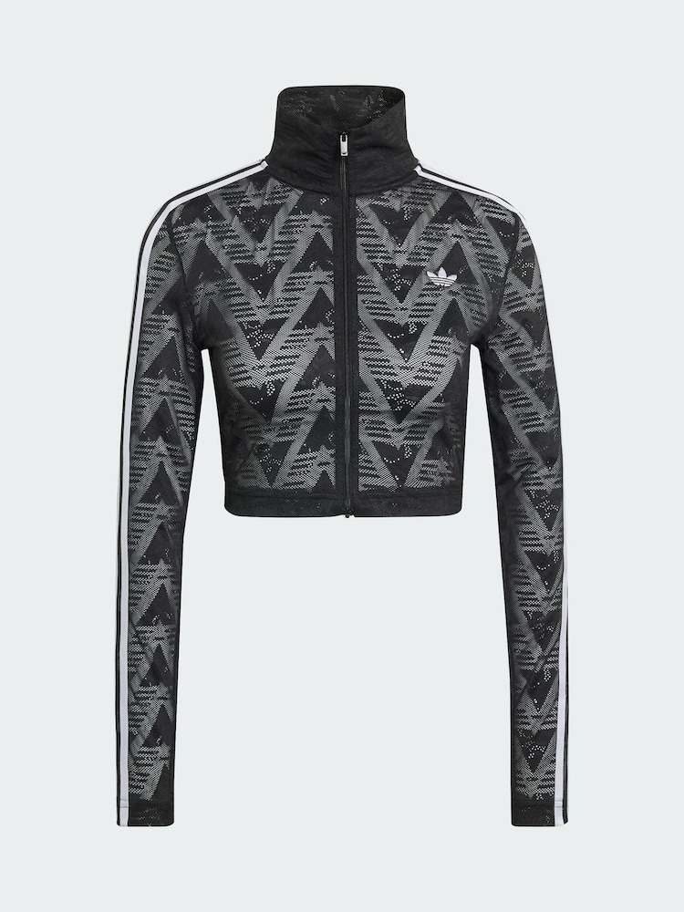 adidas Originals Black Firebird Classic Lace Track Top - Image 5 of 5