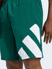 adidas Originals Green Adicolor Blocked Shorts - Image 5 of 6