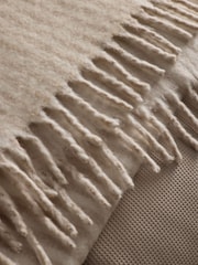 Natural Cosy Stripe Throw - Image 4 of 7