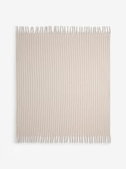Natural Cosy Stripe Throw - Image 5 of 7