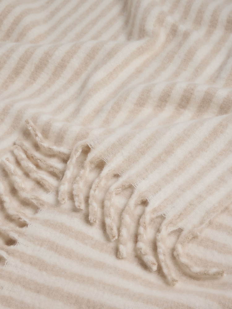 Natural Cosy Stripe Throw - Image 7 of 7 Natural Cosy Stripe Throw - Image 7 of 7