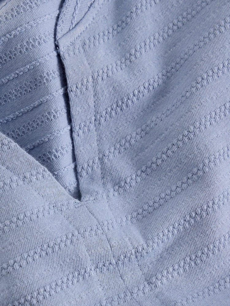 蓝色 - White Stuff Nelly Notch Neck Texture T-Shirt - 6的图像6｝