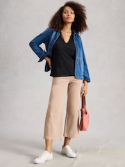 White Stuff Black Ellie Lace Vest - Image 3 of 6