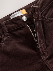 চকোলেট ব্রাউন - Mid Rise Corduroy Bootcut Jeans - 7এর মধ্যে 7 ছবি