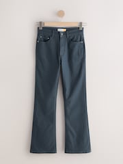 鴛鴦藍 - Coated Denim Bootcut Jeans - 圖片 5，共 7
