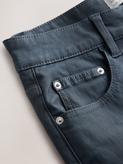 鴛鴦藍 - Coated Denim Bootcut Jeans - 圖片 6，共 7