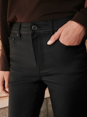黑色 - Coated Denim Bootcut Jeans - 圖片 6，共 9