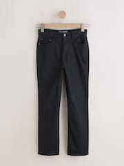 黑色 - Coated Denim Slim Leg Jeans - 圖片 6，共 8