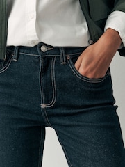 Black/Indigo Mid Rise Super Soft Stretch Slim Jeans - Image 4 of 6