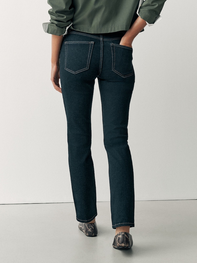 Black/Indigo Mid Rise Super Soft Stretch Slim Jeans - Image 6 of 6 Black/Indigo Mid Rise Super Soft Stretch Slim Jeans - Image 6 of 6