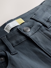 鴛鴦藍 - Coated Denim Slim Leg Jeans - 圖片 7，共 7