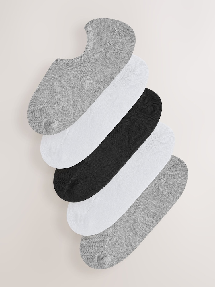 Negro/gris/blanco - Pack de 5 pares de calcetines invisibles - Imagen 1 de 9 Negro/gris/blanco - Pack de 5 pares de calcetines invisibles - Imagen 1 de 9