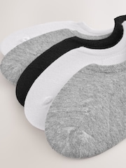 Negro/gris/blanco - Pack de 5 pares de calcetines invisibles - Imagen 8 de 9