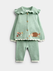 JoJo Maman Bébé Strikket Cardigan, Leggings & lue & Sett - Bilde 2 av 9