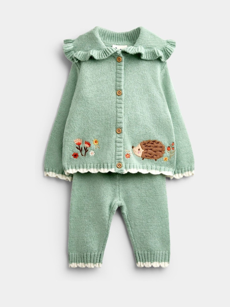 JoJo Maman Bébé Strikket Cardigan, Leggings & lue & Sett - Bilde 2 av 9 JoJo Maman Bébé Strikket Cardigan, Leggings & lue & Sett - Bilde 2 av 9