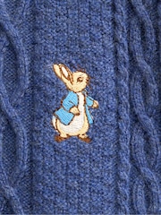 JoJo Maman Bébé Blue Peter Rabbit London Knitted All-In-One - Image 6 of 6