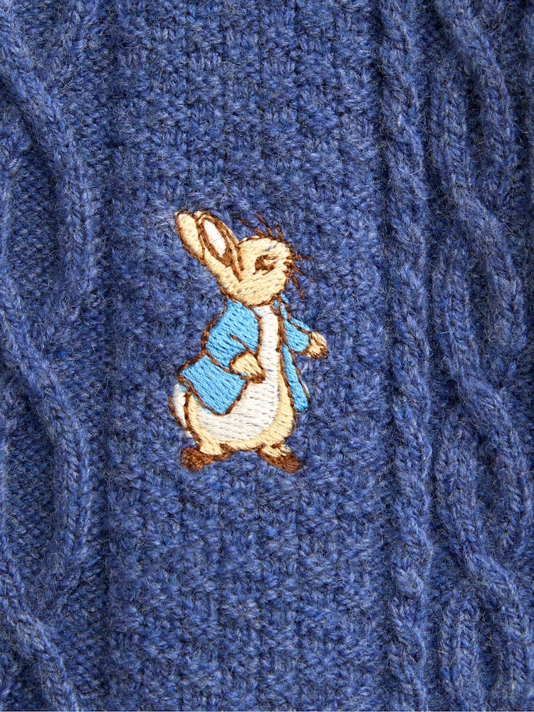 JoJo Maman Bébé Blue Peter Rabbit London Knitted All-In-One - Image 6 of 6