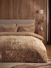 Natural Deer Dapple Faux Fur Duvet Cover and Pillowcase Set - Image 1 of 4
