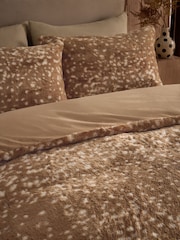 Natural Deer Dapple Faux Fur Duvet Cover and Pillowcase Set - Image 2 of 4