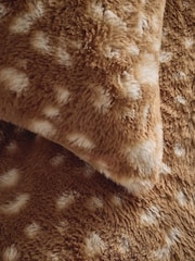 Natural Deer Dapple Faux Fur Duvet Cover and Pillowcase Set - Image 3 of 4