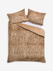 Natural Deer Dapple Faux Fur Duvet Cover and Pillowcase Set - Image 4 of 4
