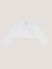 Monsoon White Felicity Embroidered Mesh Cardigan - Image 1 of 3