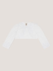 Monsoon White Felicity Embroidered Mesh Cardigan - Image 2 of 3