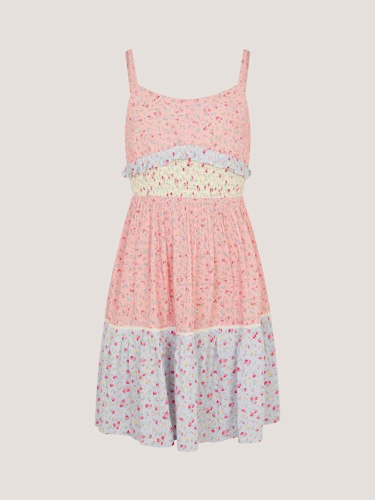 Monsoon Pink Strappy Ditsy Floral Dress - Image 1 of 3