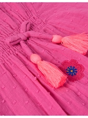 Monsoon Pink Embroidered Cotton Kaftan - Image 4 of 4