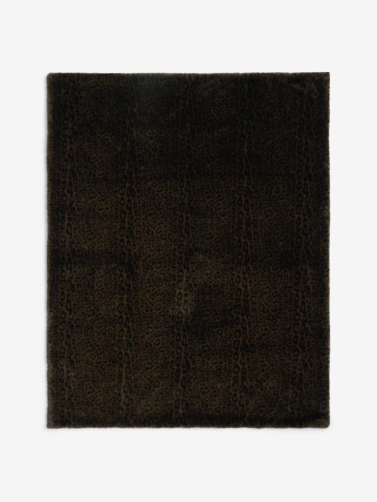 Rockett St George Black Jaguar Faux Fur Throw - Image 1 of 3