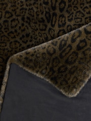 Rockett St George Black Jaguar Faux Fur Throw - Image 3 of 3
