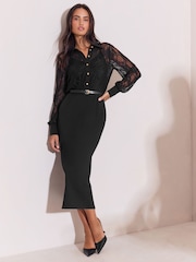 Lipsy Stretch Lace & Jersey 2 in 1 Midi Dress - Bilde 3 av 5