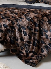 Rockett St George Chocolate Abstract Faux Fur Throw - Image 4 of 7