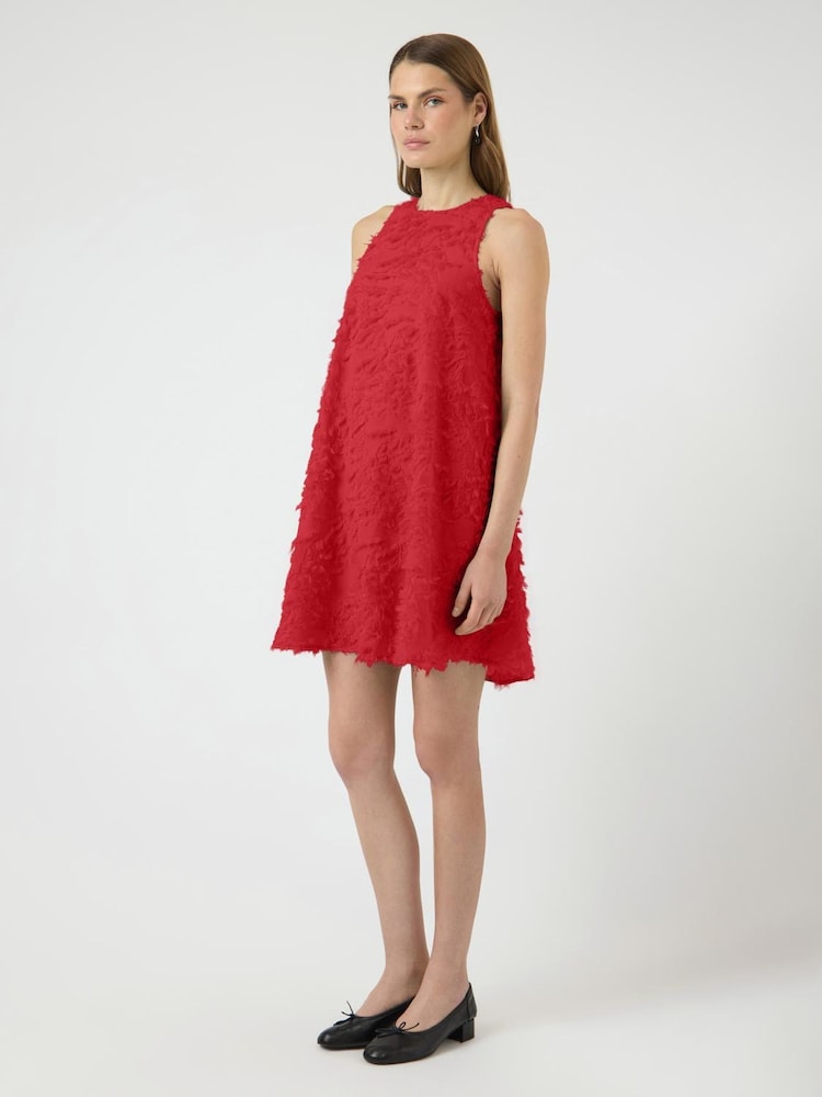 Y.A.S Red Sleeveless Textured Mini Dress - Image 1 of 2 Y.A.S Red Sleeveless Textured Mini Dress - Image 1 of 2