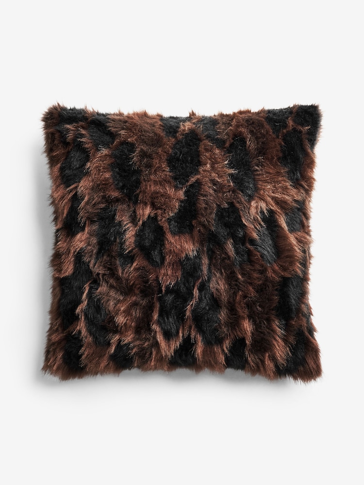 Rockett St George Chocolate Brown Abstract Faux Fur Cushion - Image 6 of 6 Rockett St George Chocolate Brown Abstract Faux Fur Cushion - Image 6 of 6