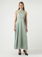 Y.A.S Green Halter Neck Maxi Dress - Image 1 of 2