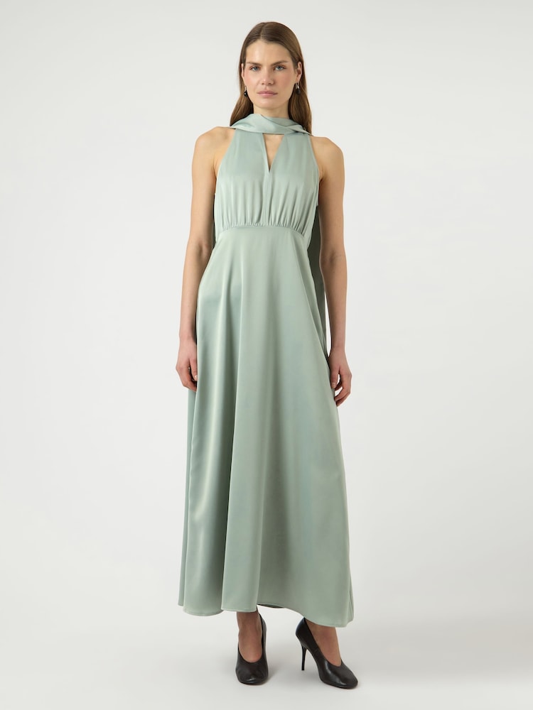 Y.A.S Green Halter Neck Maxi Dress - Image 1 of 2