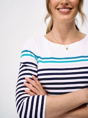 Crew Clothing Navy Blue Essential Breton Top - Image 2 of 5