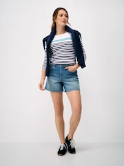 Crew Clothing Navy Blue Essential Breton Top - Image 3 of 5