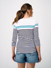 Crew Clothing Navy Blue Essential Breton Top - Image 4 of 5