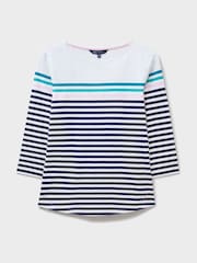 Crew Clothing Navy Blue Essential Breton Top - Image 5 of 5