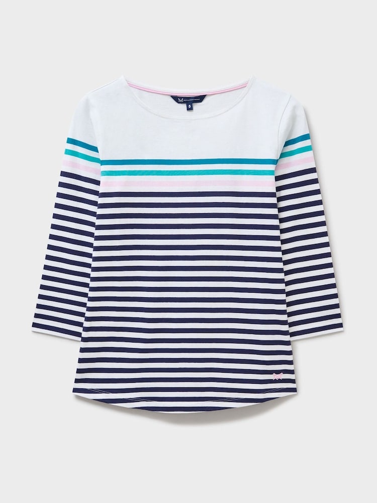Crew Clothing Navy Blue Essential Breton Top - Image 5 of 5