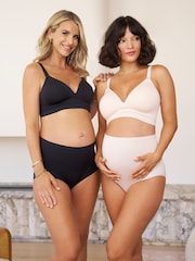 Seraphine X Vogue Williams Black & Almond Plunge Nursing Bras 2 Pack - Image 1 of 8