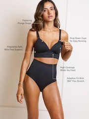 Seraphine X Vogue Williams Black & Almond Plunge Nursing Bras 2 Pack - Image 5 of 8