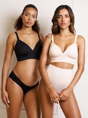 Seraphine X Vogue Williams Black & Almond Plunge Nursing Bras 2 Pack - Image 7 of 8