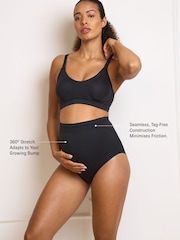 Seraphine X Vogue Williams Black & Almond Overbump Second Skin Briefs 2 Pack - Image 3 of 8