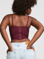 Victoria's Secret Pink Purple Rose Lace Diamante Corset - Image 3 of 3