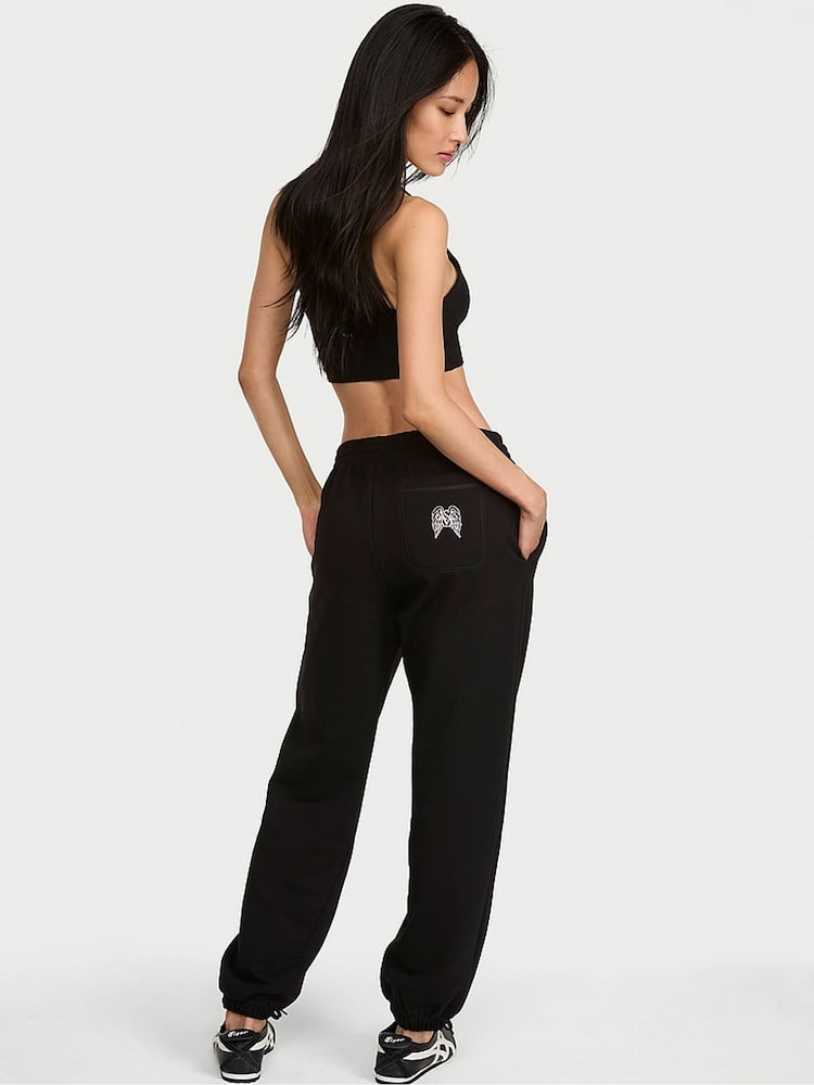 Victoria's Secret Black Cuffed Fleece Joggers - Image 2 of 2
